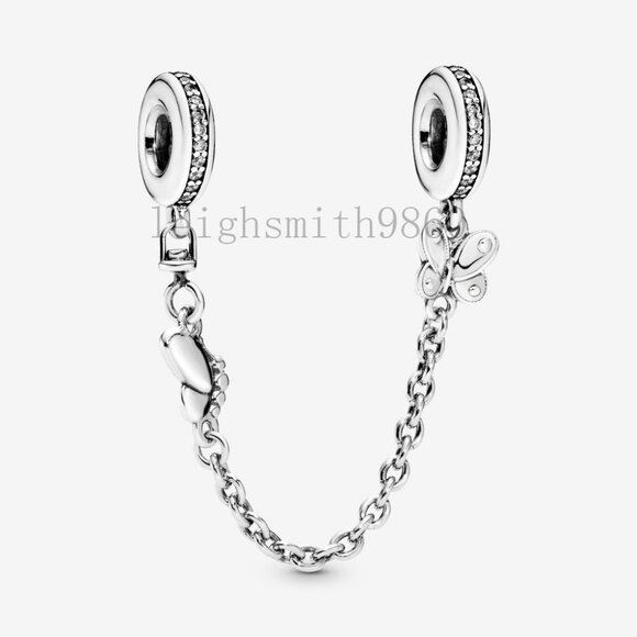 Pandora Butterfly Safety Chain Charm - Picture 1 of 3